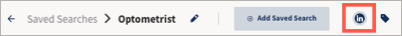 Gespeicherte Suche mit hervorgehobenem Vergleich mit LinkedIn.