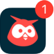 Un signo de notificación en el icono de la aplicación de Hootsuite.