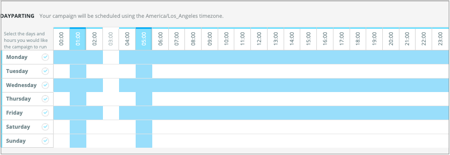 Exemplo de calendário diurno.