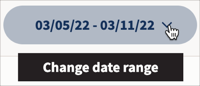 Sélecteur de dates utilisé pour sélectionner la plage de dates.