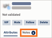 Contato com Notas destacadas.