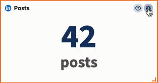 Analytics Kacheln mit hervorgehobenem configure-Button.