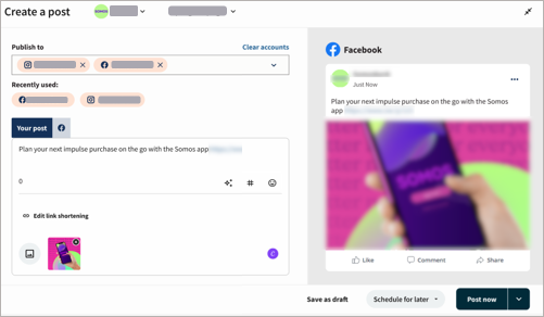 Sample post with text, a link, and an image.