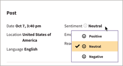 Mentions details with Neutral sentiment highlighted.