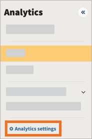 Analytics settings highlighted in the hootsuite analytics navigation.
