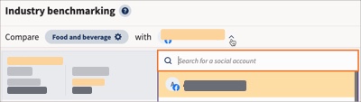 social account list where you can select an account