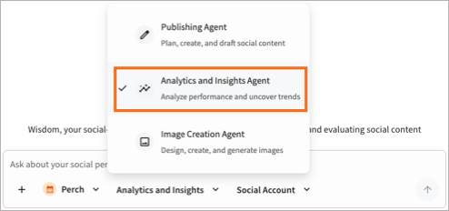 The agent list in Wisdom, with Image Creation Agent highlighted.