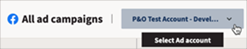 Example of the ad account picker.