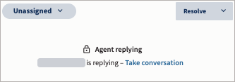 The option to take a conversation that another agent is replying to.