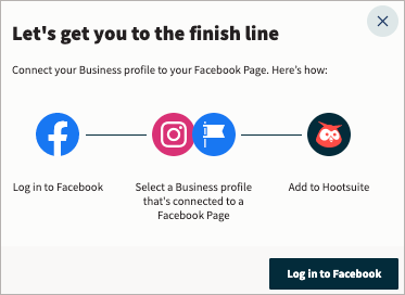 The Log in to Facebook button highlighted.