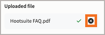 A sample knowledge source file with Remove file highlighted.