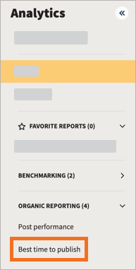 Best time to publish navigation in analytics.