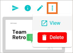 Canva design with three dots selected and view option highlighted.