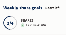 Example of weekly share goals in Amplify.