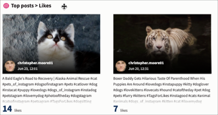 Example top posts visualization.
