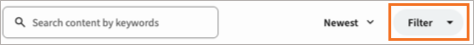 The Parliament content filter button.
